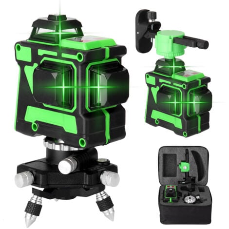 LIFCAUSAL Lignes horizontales verticales multifonctionnelles d'outil de niveau Laser 3D 12 lignes avec fonction d'auto-nivellement