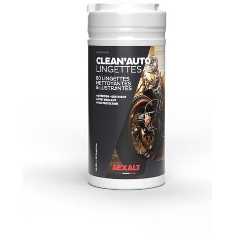 Lignettes nettoyantes et lustrantes, 80 lingettes, Cleanauto lignettes - AEXALT - LA126