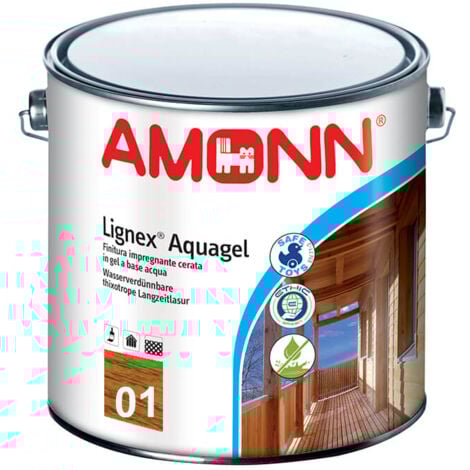 AMONN Lignex aquagel finitura impregnante cerata in gel colore 01 quercia 5 lt