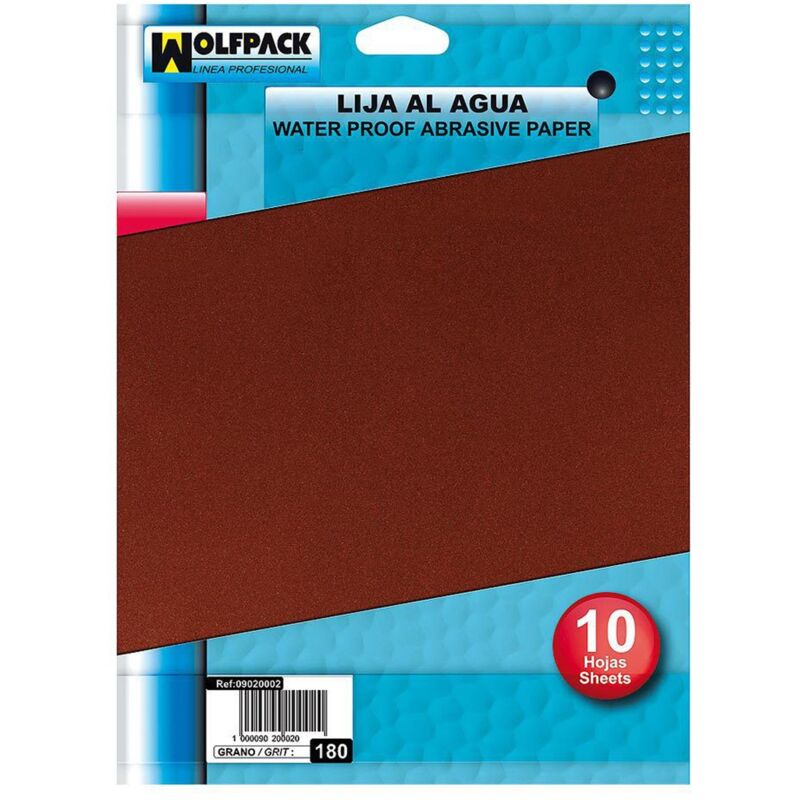 

Lija agua grano 150 (pack 10 pliegos)