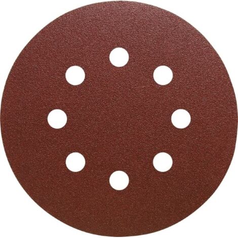 Lija Circular Velcro Orificios 125 mm  (5 unidades)