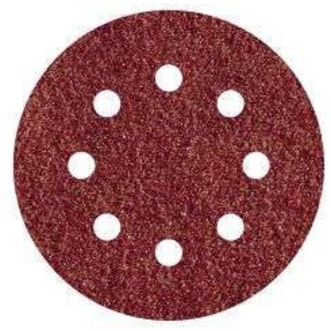 Lija disco adherente madera metal gr 120 5 uds Ø 115 8 aguje