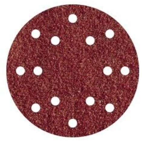 Lija disco adherente madera metal gr 120 5 uds Ø 150 14 aguj