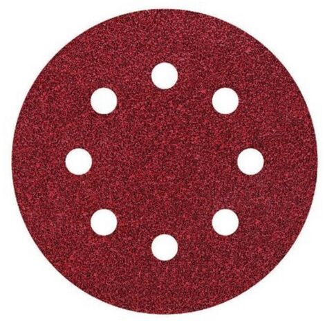 Lija disco adherente madera metal gr 40 5 uds Ø 115 8 agujer