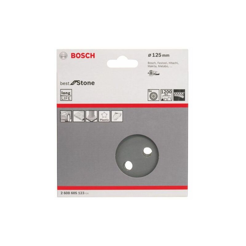 

Lija Excént Best Stone: 125Mm 8P.G1200X5 - Bosch