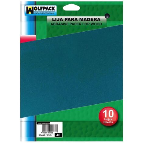 Lija Madera Grano 60 (Pack 10 pliegos)
