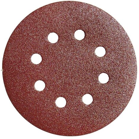 lija recambio velcro disco ø 125 mm. con agujeros grano 240 (10 piezas)