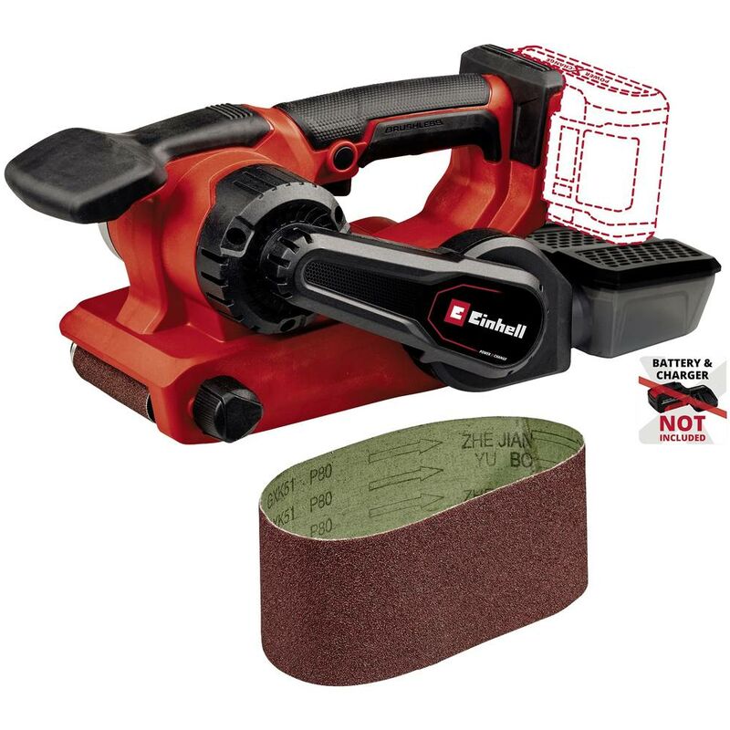 Tp-bs 18/457 Li bl - Solo Professionalr Power X-Change 4466270 Ponceuse à bande sans fil brushless, sans charge - Einhell