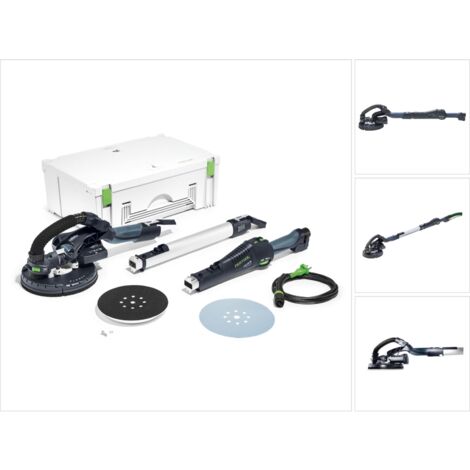Lijadora de cuello largo Festool LHS-E 225 EQ-Plus S/W PLANEX ( 575217 ) 550W 215mm en systainer + disco lijador