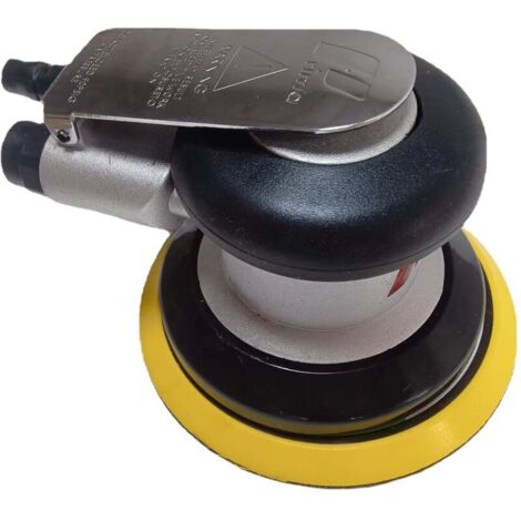 Lijadora orbital neumática profesional de una pieza, minipulidora neumática de doble acción de alto rendimiento, 9500 rpm (125 mm).