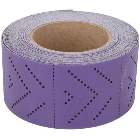 Lila Keramik-Schleifpapierrolle – 70 mm x 12 m – Zum Schleifen von Holz, Abbeizen, Autoschleifen, Karosseriereparaturen – Körnung 120