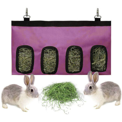 (Lila) Meerschweinchenfutterautomat, Futterbeutel für Kleintiere, Kaninchenfutterbeutel, r