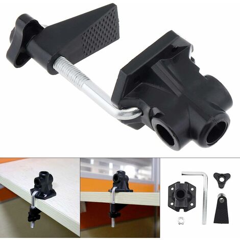 Lilaris Pince universelle pour support de bureau, support de rechange en alliage pour pied de micro/lampe de table，noir, une pièce