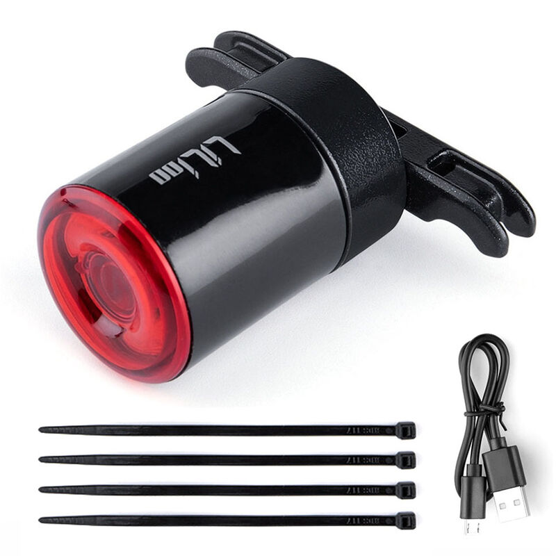 

Smart Bike Tail Light USB recargable Luz trasera de bicicleta LED rojo Advertencia de seguridad Luz estroboscopica Freno / Choque / Deteccion de luz