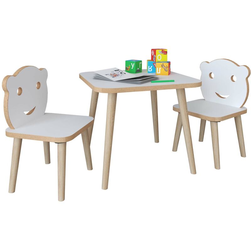 LiLuLa ensemble de meubles pour chambre de bébé table et chaises bleu.
