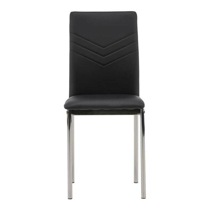 Ebuy24 - Lily chaise de salle à manger Simili cuir pu noir