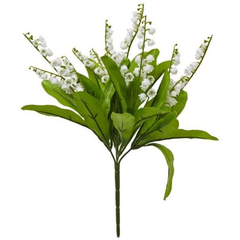 Lily of The Valley Bunch (Single Stem Flower) - Plastic - Height 32 cm - White