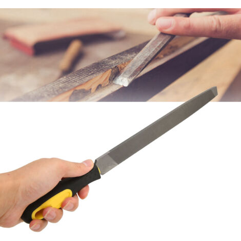 Lima de amolar fabricada en acero al carbono T12 de alta dureza, con mango antideslizante, 37 cm.
