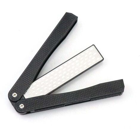 Lima de diamante plegable de doble cara ZVD para afilar hojas, tijeras de podar y cinceles.