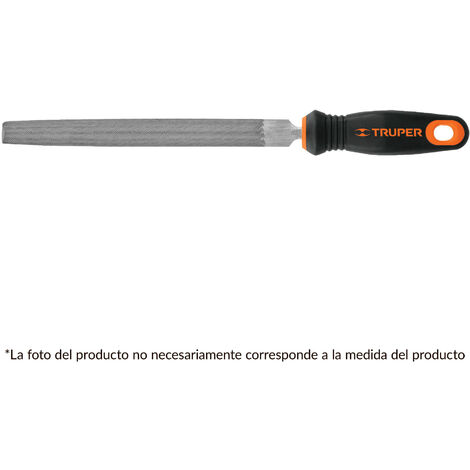 Lima media caña bastarda con mango bimaterial - 150 mm