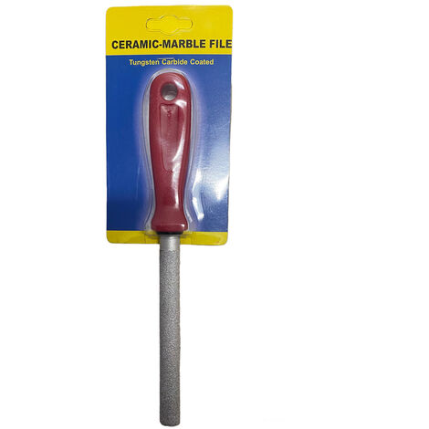 LIMA MEZZOTONDA 150mm TAGLIO FINE CERAMICA CEMENTO STELLA BIANCA
