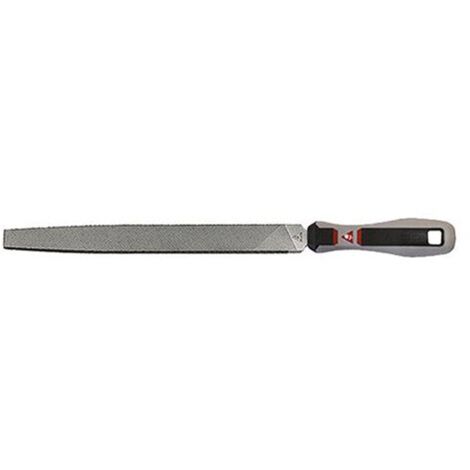 Lima piatta a punta con manico bimateriale taglio 1/2 dolce per metallo -6"