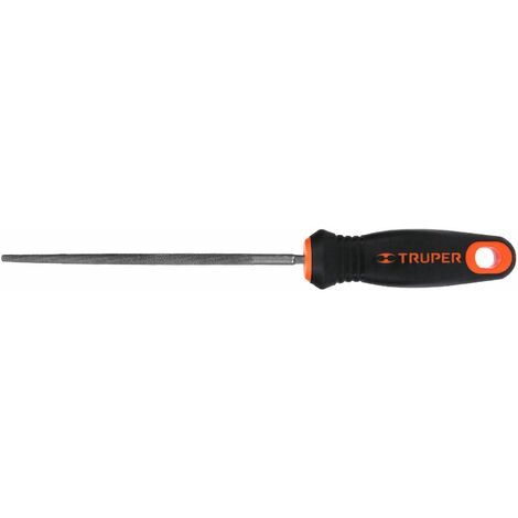 Lima redonda bastarda con mango bimaterial - 150 mm