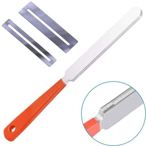 Lima rotonda Moon Sound per tasti di chitarra, lima piatta in acciaio inossidabile per chitarra, protezione per tastiere, adatta a liutai e chitarristi.