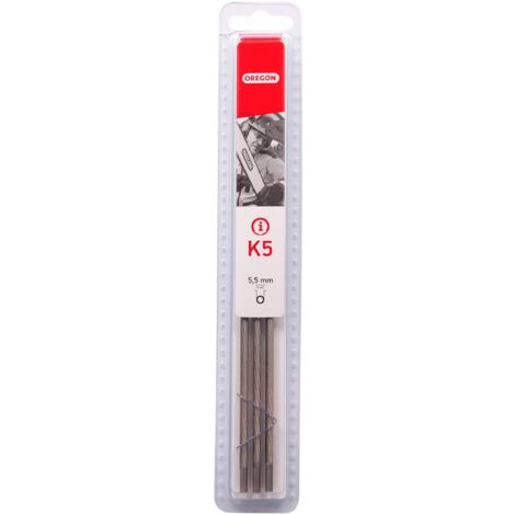 Lima tonda Oregon k5 5.5 mm confezione da 3 precisione durata