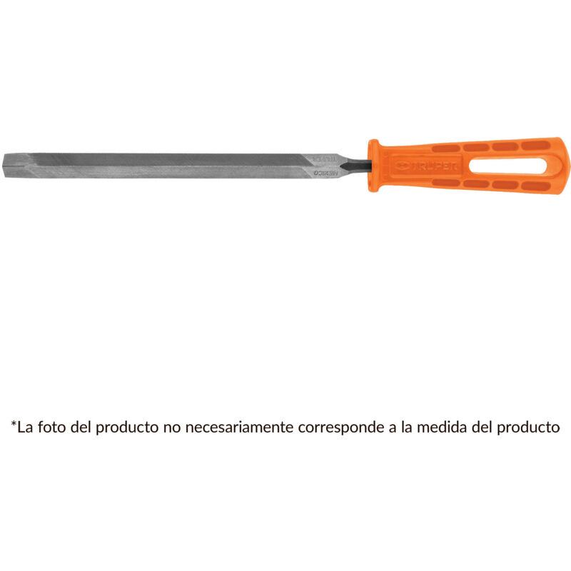 

Lima triangulo pesado, 180mm, con mango