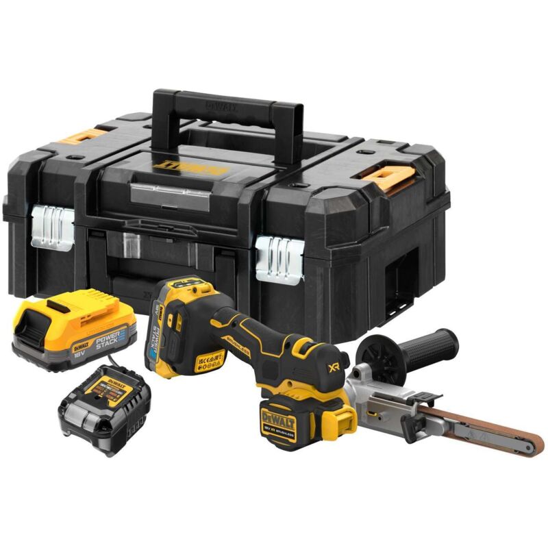 Ponceuse À Bande DEWALT DCM200E2T – Sans Fil, Vitesse Variable 1700 trs/min