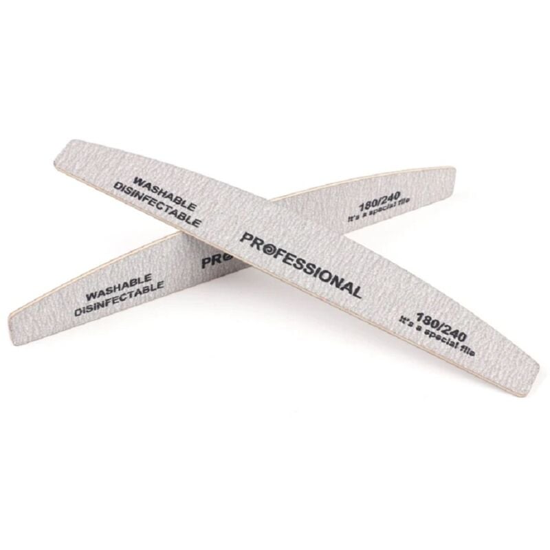 Lime à ongles naturelle, lot de 10 limes à ongles professionnelles solides, ensemble d'outils de manucure