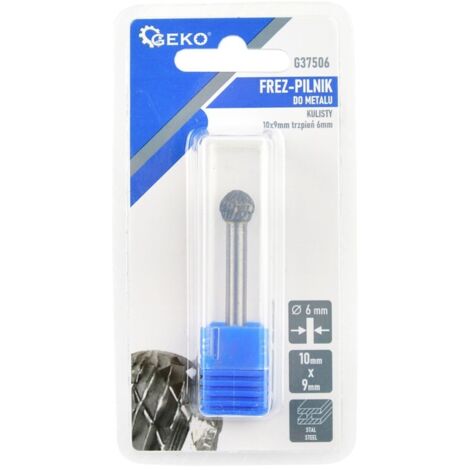 Lime coupante pour métaux 10x9mm, tige de 6mm (sphérique) (200)