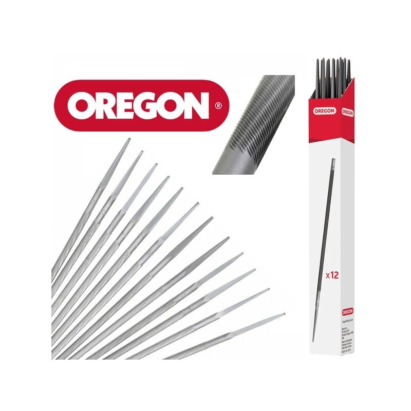 Lot de 12 limes rondes affûtage Oregon 5.5mm