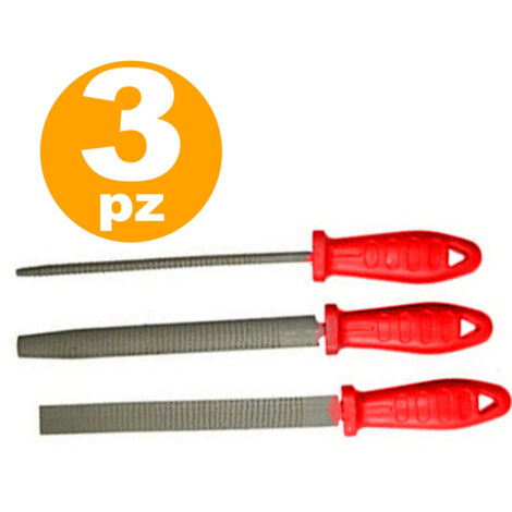 Lime Et Raspe Lima Raspa Per Metalla Ferro Legno 3pezzi 200mm Limatura