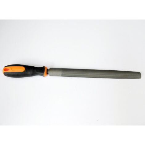 Lime métal demi ronde douce largeur 25mm longueur 250mm manche bi-matière DERANCOURT