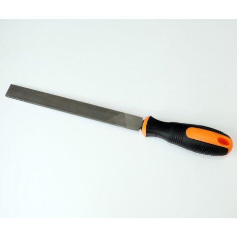 Lime métal plate demi douce largeur 20mm longueur 200mm manche bi-matière DERANCOURT