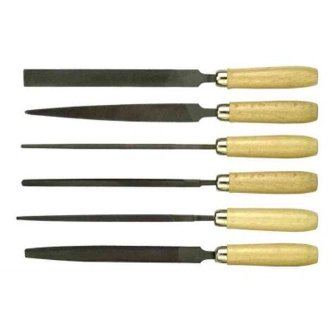 Lime per Chiavi 100 mm Mezzatonda Triangolare Smussata Piatta Serie 6 Pz