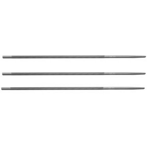 Lime ronde d'affûtage pour chaîne de tronçonneuse 5.2 mm – Lot de 3 – Pour bois dur et teck – Affûtage précis et rapide – Vallorbe