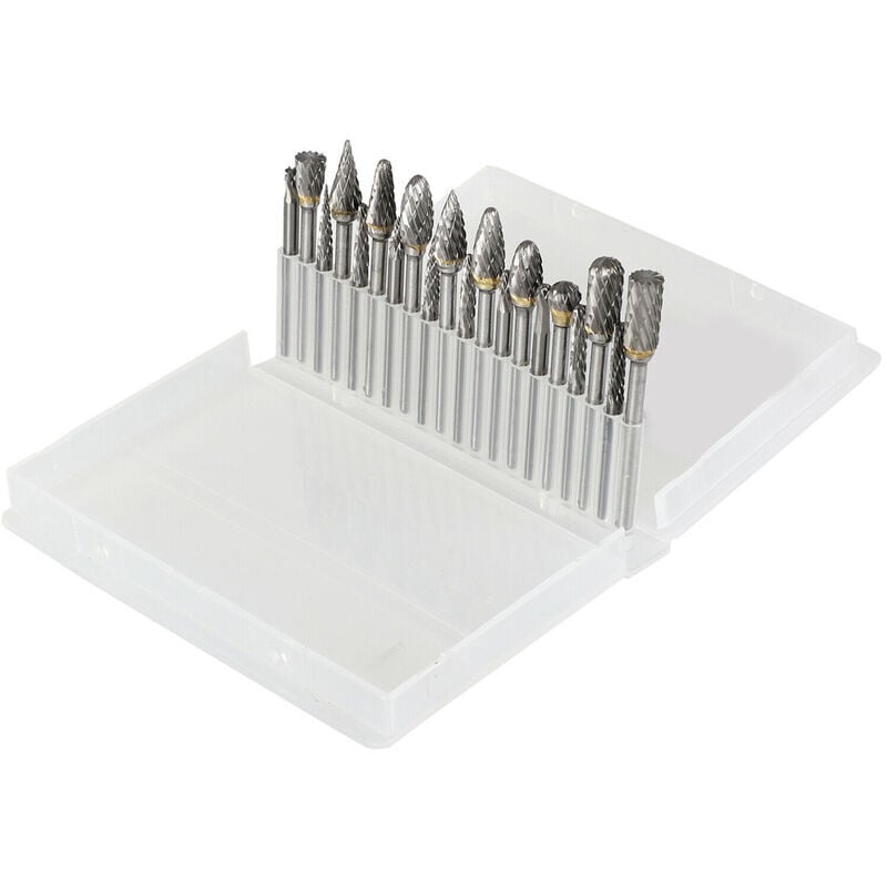 Forehill - Lime rotative en carbure 36 ensemble tête de meulage en acier au tungstène polissage des métaux outil de meulage sculpture sur bois racine