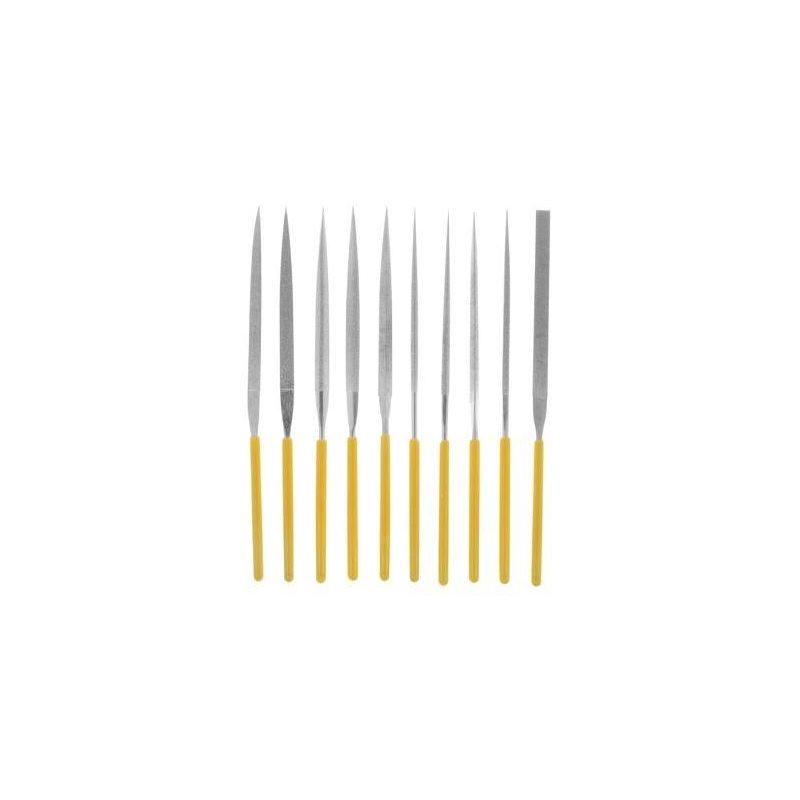 Limes à aiguille diamant 10 pièces donau M53 avec sacoche de rangement pratique 140 mm