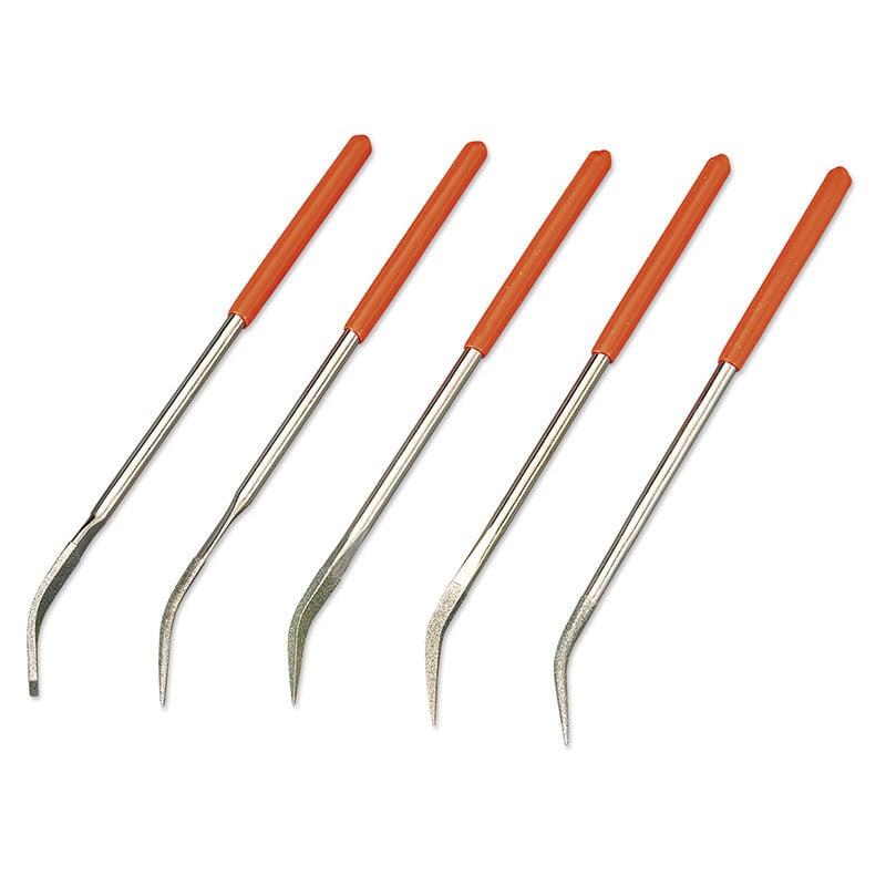 Fervi - Limes aiguilles diamantees courbees serie 5 140 mm