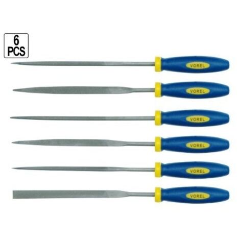 Limes aiguilles pour métal 180 mm, lot de 6 / 25353 / vorel