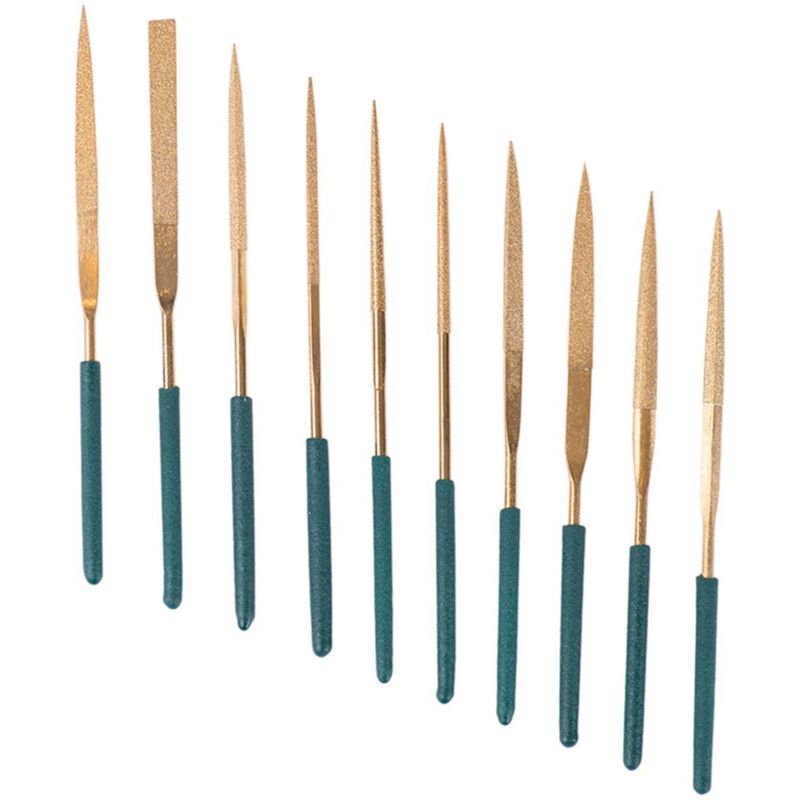 Multirex - Limes diamantées Ti-coated 140 mm - 10 limes - taille : 140 mm - 10 limes