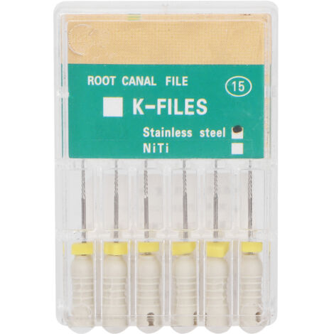 Limes Endodontiques en Acier Inoxydable Professionnel pour Canal Radiculaire - Outil Dentaire 25mm / 1in