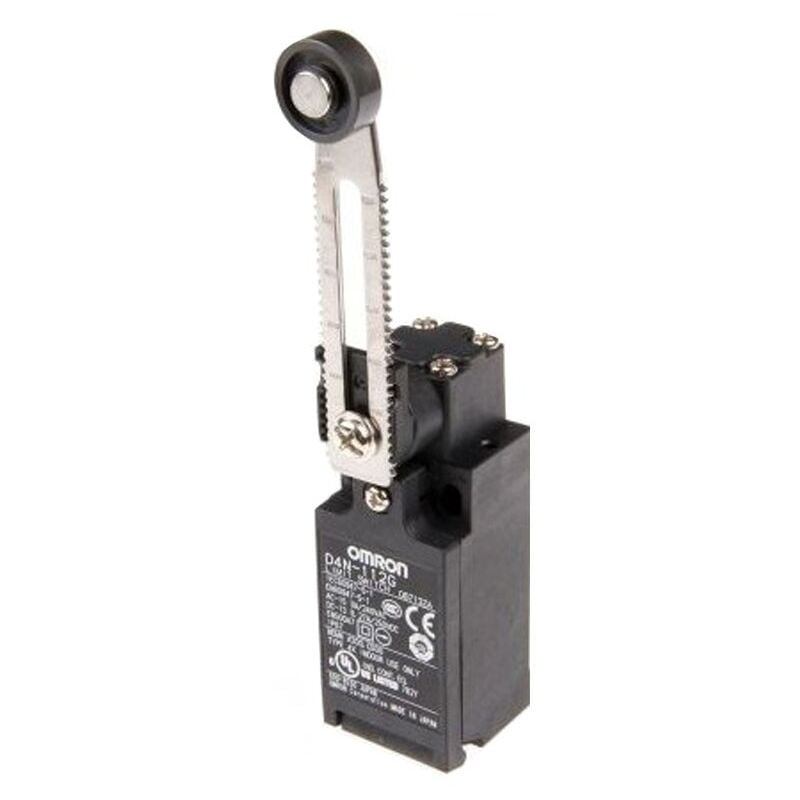 Omron - Interrupteur de fin de course avec bras réglable et rouleau no+nc D4N112G-17014000