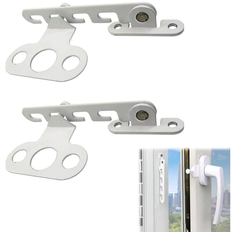 Limitatore di apertura per finestre a battente in 2 pezzi, limitatore di apertura per finestre, limitatore di apertura per finestre senza foratura,