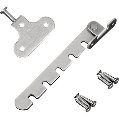 Limitatore di apertura per finestre in acciaio inox, non richiede foratura, blocco di sicurezza per finestre, blocco di sicurezza per bambini, ferramenta per finestre a battente con viti, per regolare