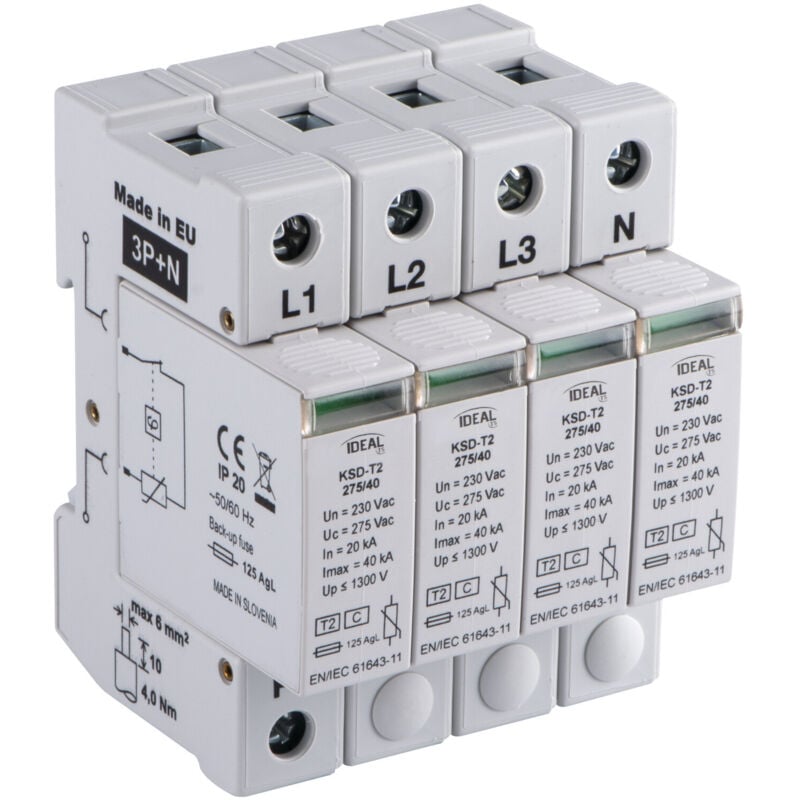 Limiteur de Surtension Classe 2 (T2/C) 3P+N ksd
