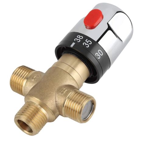 limiteur de temperature chauffe eau, Mitigeur thermostatique Mitigeur en laiton Mitigeur Température de l'eau Tuyau Contrôle du thermostat du bassin